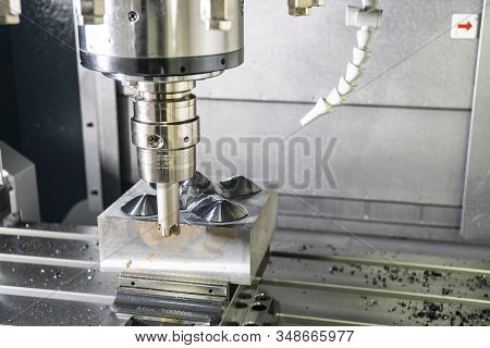 The Cnc Milling Machine Rough Cutting  The Injection Mold Parts By Indexable  Endmill Tools. The Mol