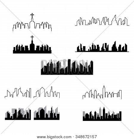 City Skyline Background Vector Illustration Design