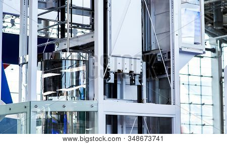 Elevator Installation, Lift Technician Installing A Modern Elevator