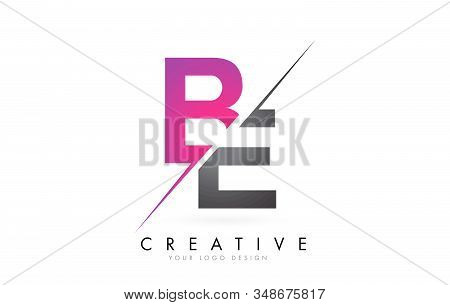 Be B E Letter Logo With Colorblock Design And Creative Cut. Creative Logo Design.