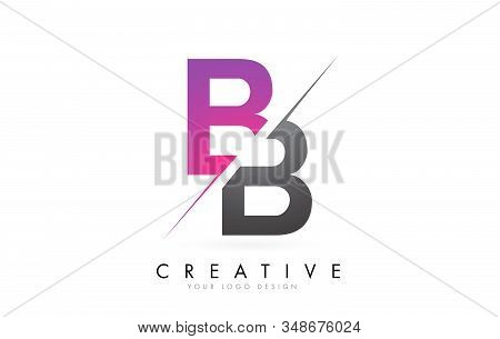Bb B B Letter Logo With Colorblock Design And Creative Cut. Creative Logo Design.