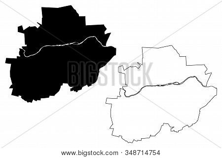 Plovdiv City (republic Of Bulgaria) Map Vector Illustration, Scribble Sketch City Of Plovdiv Map