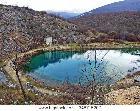 The Source Of The Cetina River Or Glavas Wellspring, Croatia