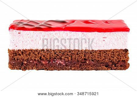 Tiramisu Cake With Delicate Chocolate Sponge Cake Stuffed With Natural Raspberries And Air Raspberry
