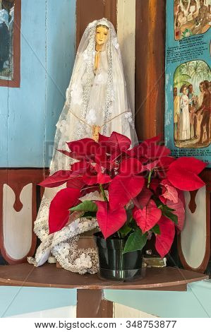 Kalapana, Hawaii, Usa. - January 14, 2020: Mary, Star Of The Sea Catholic Church. Mary, Mother Of Go