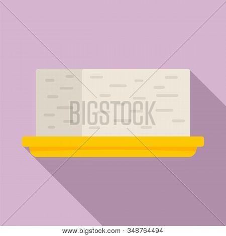 Greek Feta Icon. Flat Illustration Of Greek Feta Vector Icon For Web Design