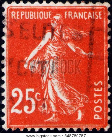 Saint Petersburg, Russia - February 01, 2020: Postage Stamp Issued In The France With The Image Of T