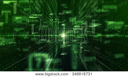 Hi-tech Digital Display Holographic Information Abstract Background