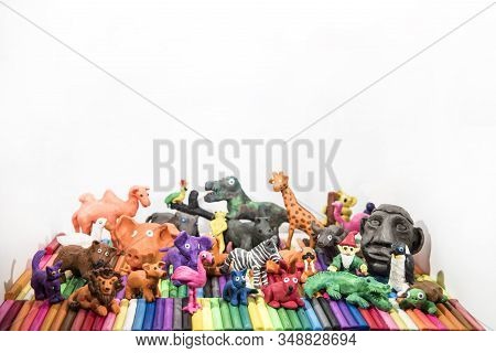 Animals Made From Play Clay.