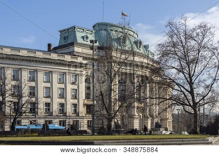 Sofia, Bulgaria - January 22, 2020: Building Of University Of Sofia St. Kliment Ohridski, Bulgaria
