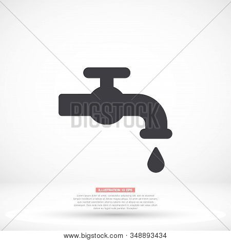 Kitchen Faucet Iconvector Icon , Lorem Ipsum Flat Design