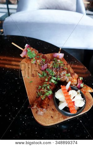 Grilled Pork Or Barbecued Pork With Dip
