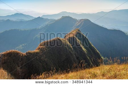 Beautiful Mountain In Sunset At Thong Pha Phum National Park Kanchanaburi Of Thailand Name Khao Chan