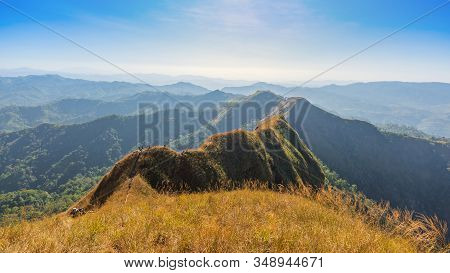 Beautiful Mountain In Sunset At Thong Pha Phum National Park Kanchanaburi Of Thailand Name Khao Chan