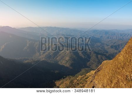 Beautiful Mountain In Sunset At Thong Pha Phum National Park Kanchanaburi Of Thailand Name Khao Chan