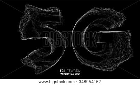 Vector Abstract 5g New Wireless Internet Connection Background. Global Network High Speed Network. U