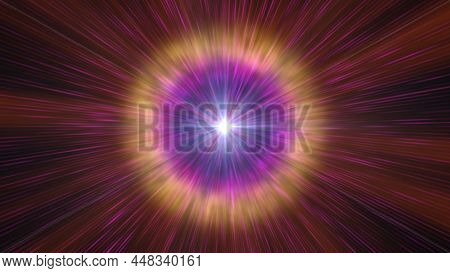 Pulsar Star Light In Space, Illustration Abstract