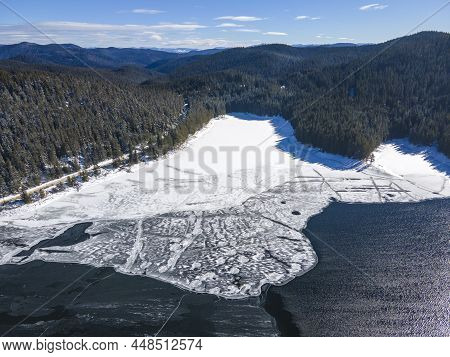 Aerial View Of Golyam Beglik Reservoir, Pazardzhik Region, Bulgaria