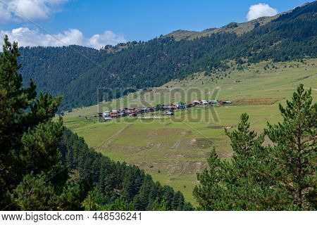 View Of The Remote Tusheti Village Of Diklo, Georgia