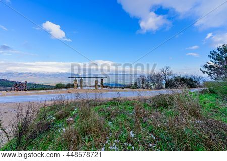 Margaliot, Israel - January 27, 2022: Winter View Of The Margaliot Lookout And Hula Valley Landscape