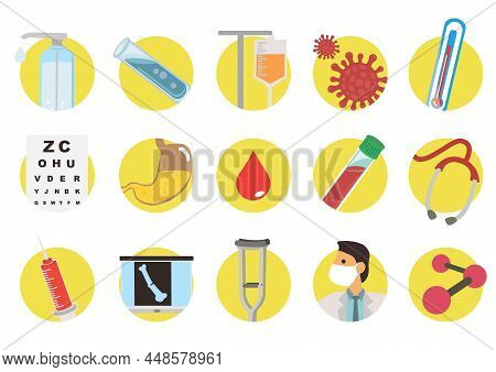 Medical Professional Icons. Flat Vector Illustration Icons