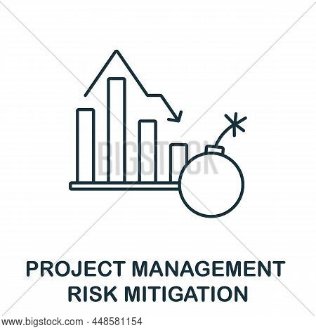 Risk Mitigation Icon. Line Element From Project Management Collection. Linear Risk Mitigation Icon S