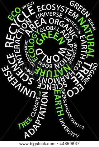 Groene woorden op boom