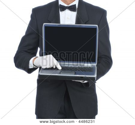 Butler z laptopa