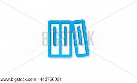 Education Book, Library, Literature Realistic Icon. 3d Line Vector Illustration. Top View