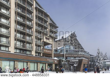 Borovets, Bulgaria - January 14, 2022: Winter View Of Ski Resort Of Borovets At Rila Mountain, Sofia