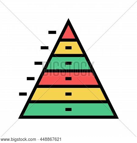 Pyramid Chart Color Icon Vector. Pyramid Chart Sign. Isolated Symbol Illustration