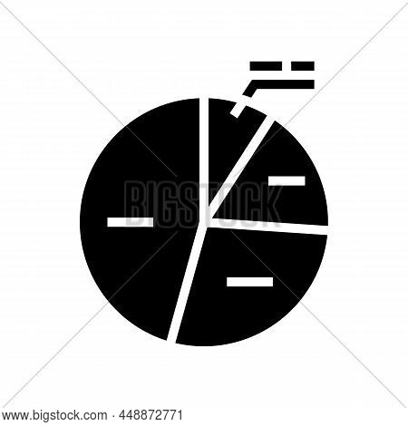 Pie Chart Glyph Icon Vector. Pie Chart Sign. Isolated Contour Symbol Black Illustration