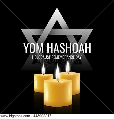 Vector Illustration Of Yom Hashoah (holocaust Remembrance Day)