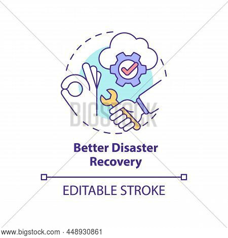 Better Disaster Recovery Concept Icon. Repairing Service. Ucaas Advantages Abstract Idea Thin Line I