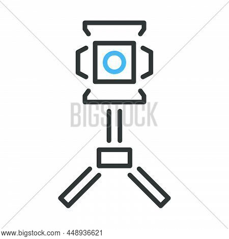 Stage Projector Icon. Editable Bold Outline With Color Fill Design. Vector Illustration.