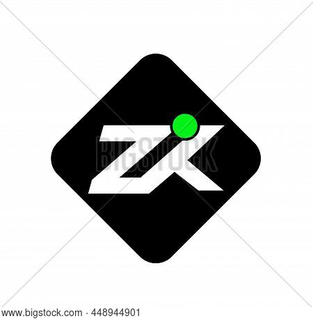Zik Letters Monogram. Zik Company Name Initial Letters Icon.