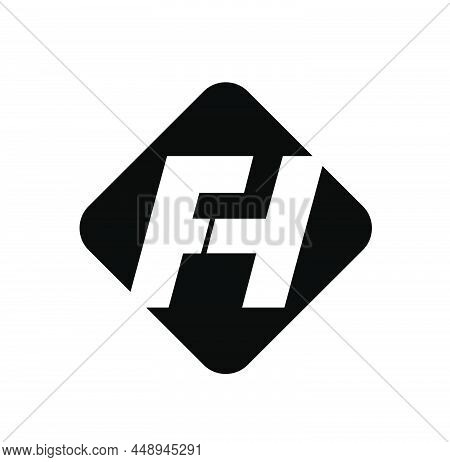 Fh Company Name Initial Letters Monogram. Fh Brand Vector Icon.
