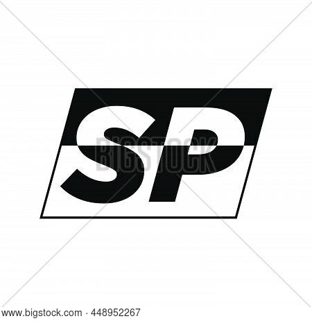 Sp Company Name Initial Letters Monogram. Sp Brand Icon Vector.