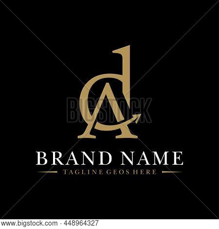 Financial Business Illustration Logo Design With Letter Da