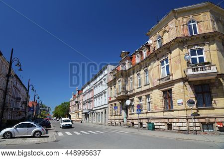 Kedzierzyn-kozle, Poland - May 11, 2021: Old Town Street View In Kedzierzyn-kozle, Poland. Kedzierzy