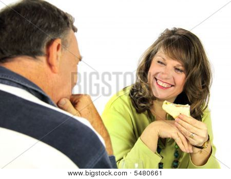 Almoço desfrutando de casal