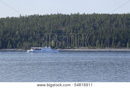BALTIC SEA, GOLF OF BOTHNIA, SWEDEN - JULY 25 - 2013.