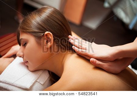 Beautiful woman having a massage
