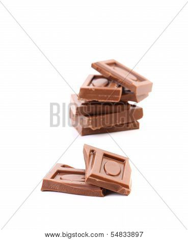 Tasty morsel of milk chocolate.