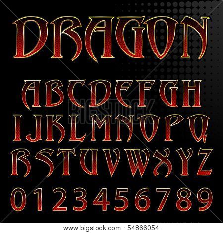 Vector Dragon Style Font