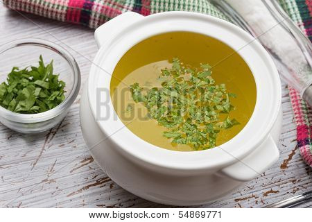 Broth In Bowl