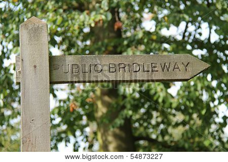Bridleway Sign.