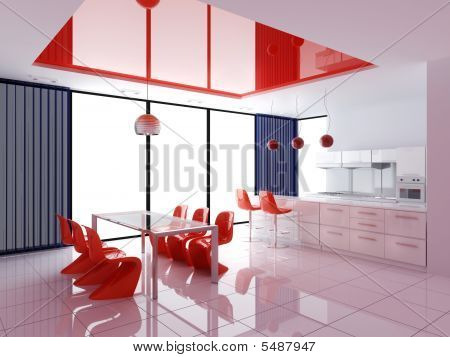 Interior moderno de cocina