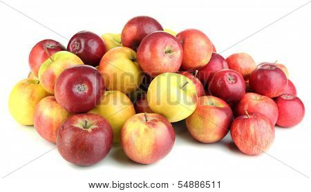 Juicy apples isolated on white