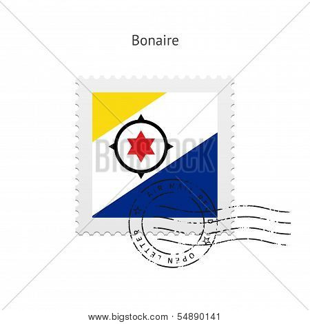 Bonaire Flag Postage Stamp.